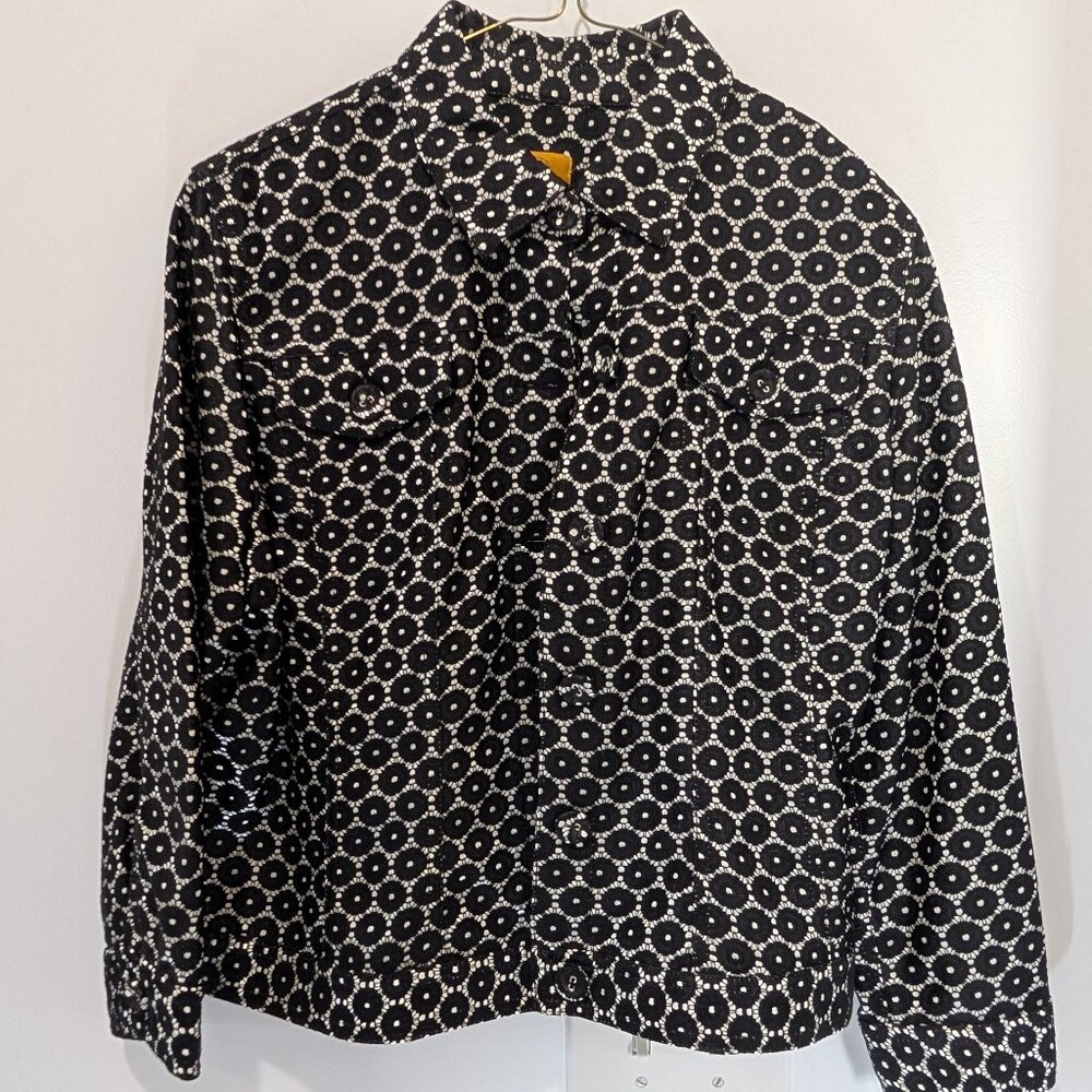 Ruby Rd Petite 10 black and white casual jacket